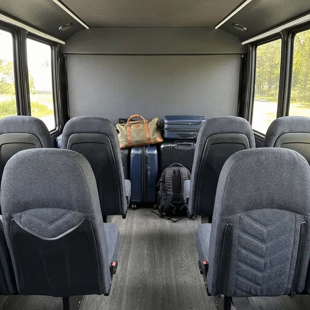 oviedo 25 passenger minibus luggage area