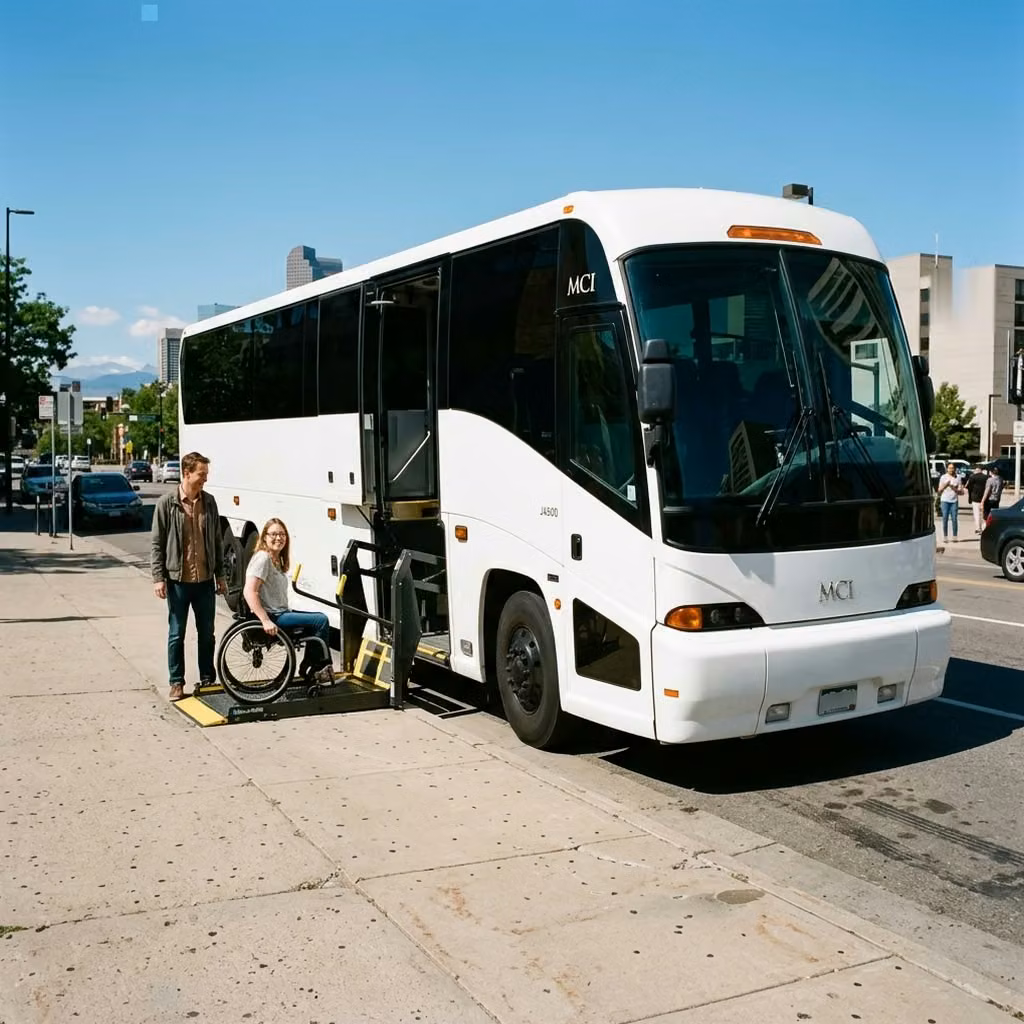 oviedo 56 passenger charter bus wheelchair lift