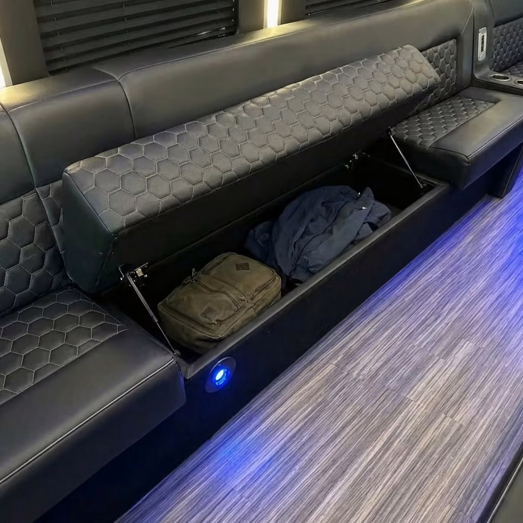 oviedo party bus under seat storage