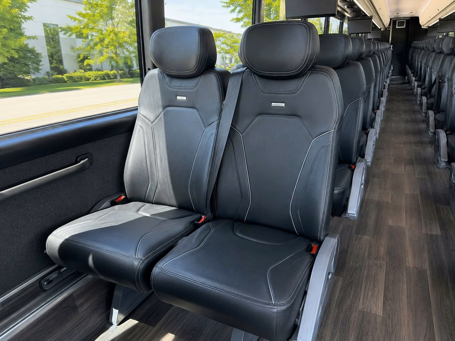 56 passenger charter bus inside